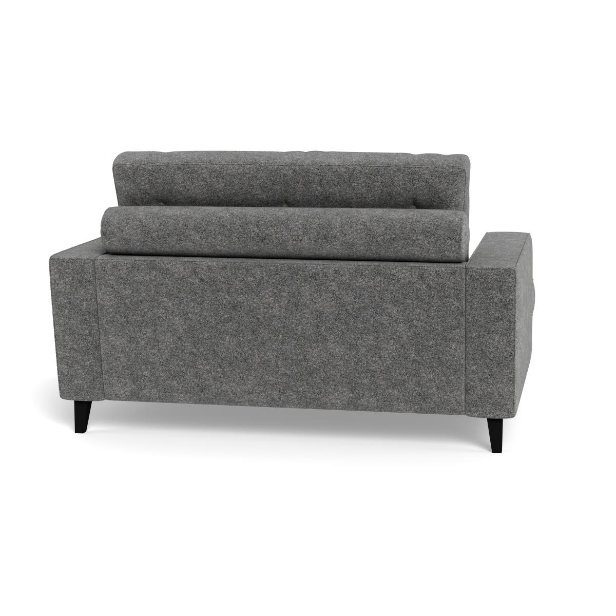 Heal's Mistral Loveseat Melton Wool Shale Black – image 6