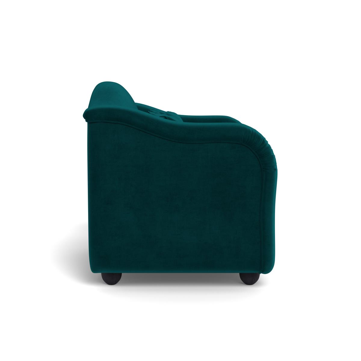 Heal's Tetbury Loveseat Smart Luxe Velvet Ocean Walnut Stained Beech Feet – image 4