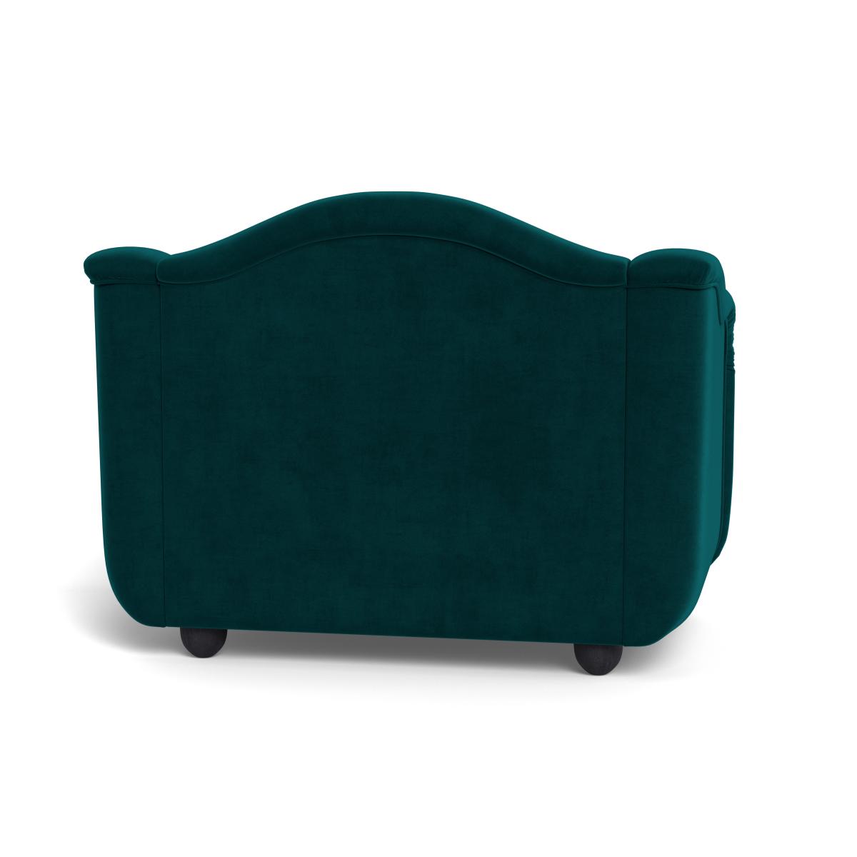 Heal's Tetbury Loveseat Smart Luxe Velvet Ocean Walnut Stained Beech Feet – image 6