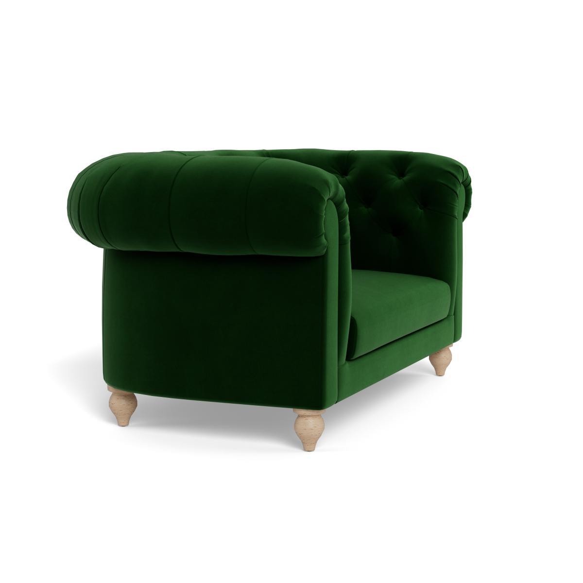 Heal's Fitzrovia Loveseat Smart Velvet Forest Chestnut Stain Feet - Heal's UK Bedroom Furniture – image 2