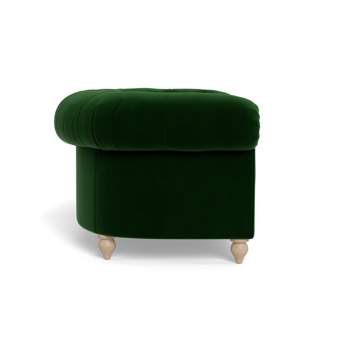 Heal's Fitzrovia Loveseat Smart Velvet Forest Chestnut Stain Feet - Heal's UK Bedroom Furniture – image 3