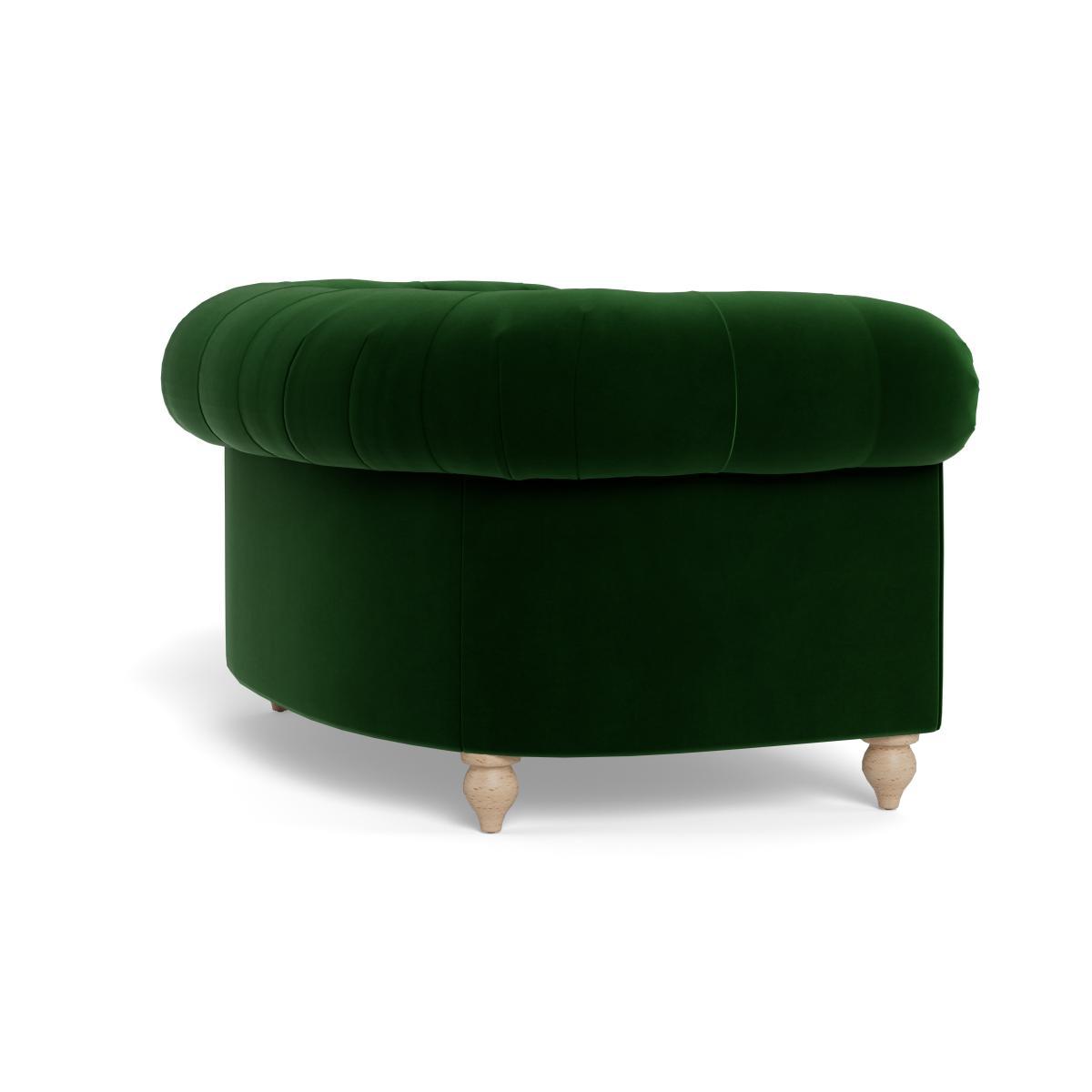 Heal's Fitzrovia Loveseat Smart Velvet Forest Chestnut Stain Feet - Heal's UK Bedroom Furniture – image 4