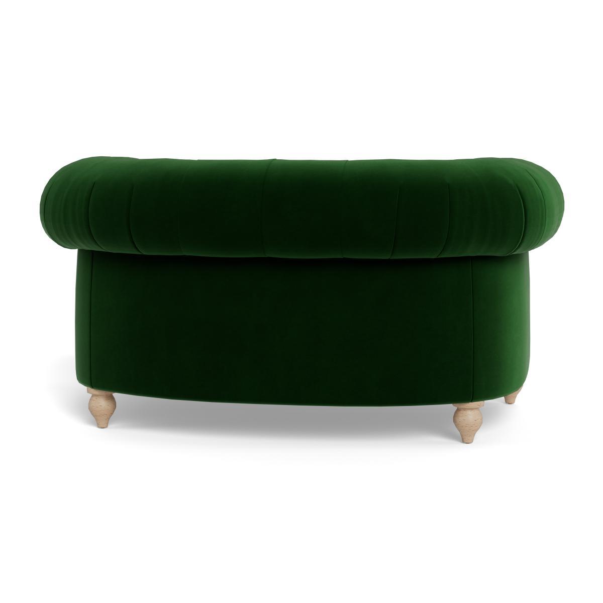 Heal's Fitzrovia Loveseat Smart Velvet Forest Chestnut Stain Feet - Heal's UK Bedroom Furniture – image 5