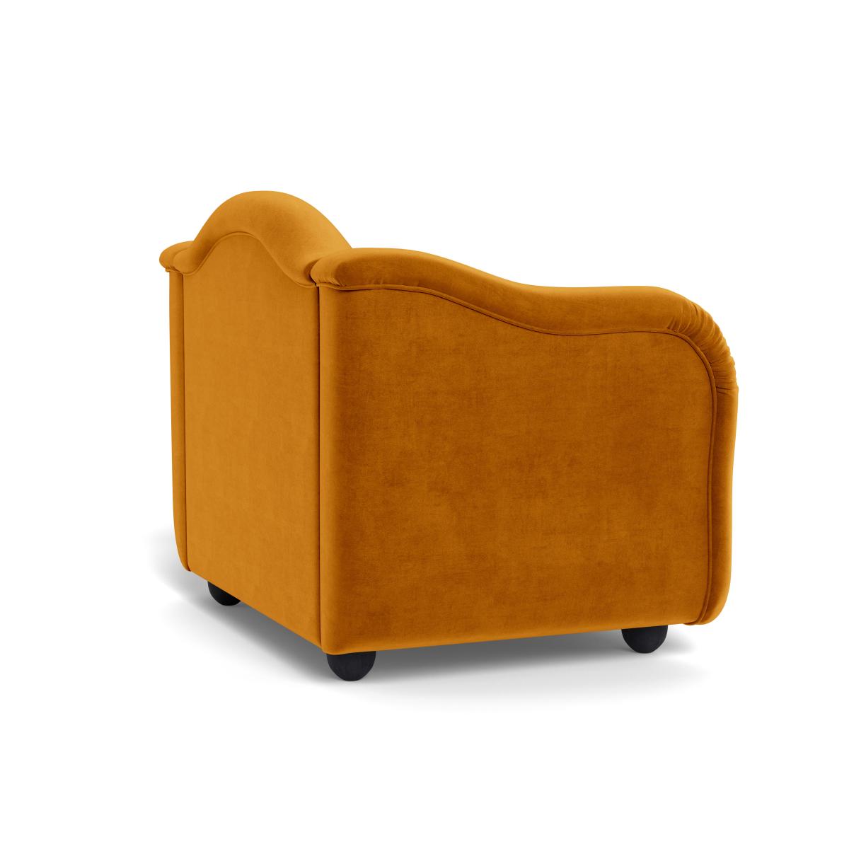 Heal's Tetbury Loveseat Smart Luxe Velvet Cognac Walnut Stained Beech Feet – image 5