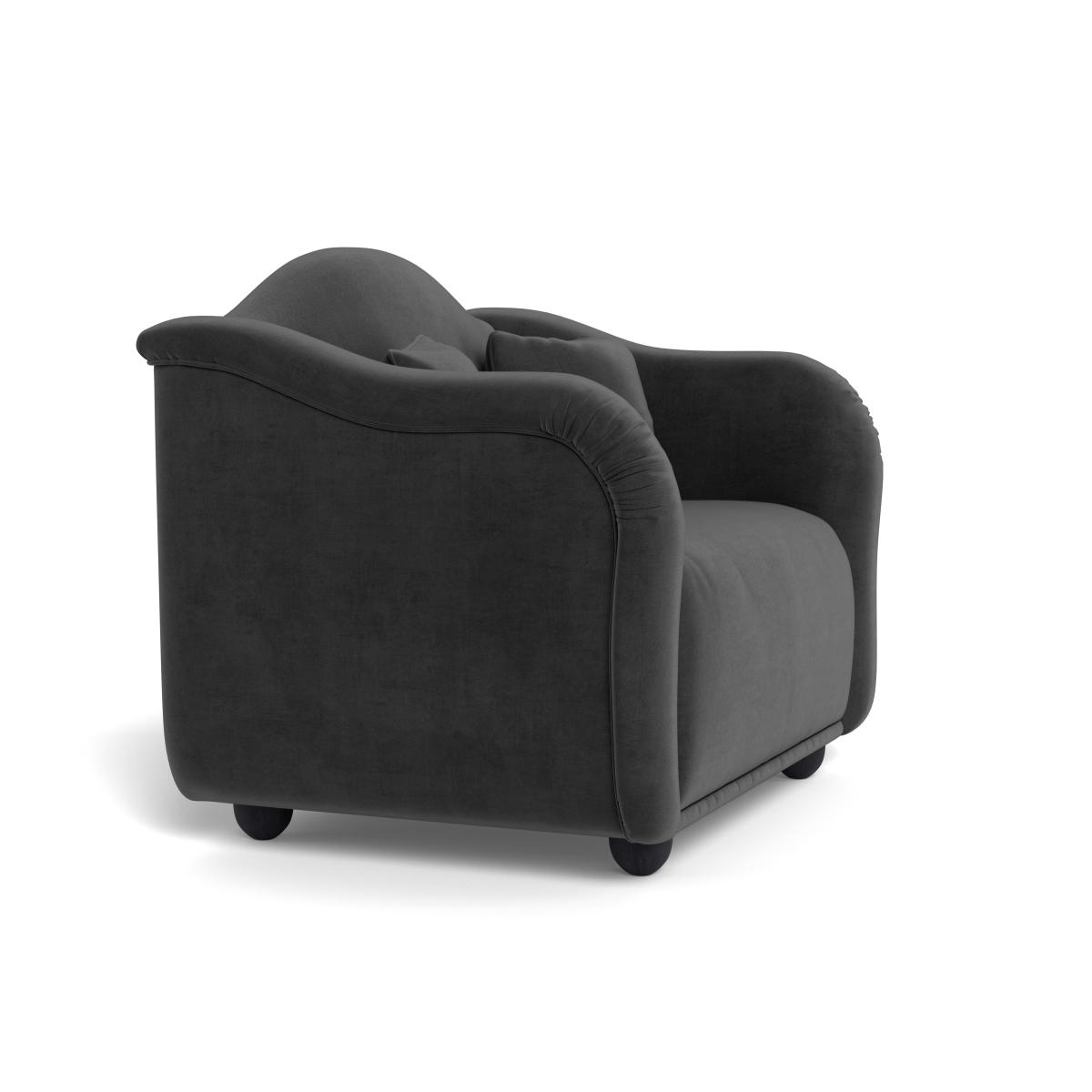 Heal's Tetbury Loveseat Smart Luxe Velvet Nickel Natural Beech Feet – image 3