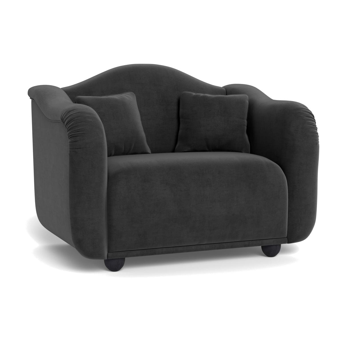 Heal's Tetbury Loveseat Smart Luxe Velvet Nickel Natural Beech Feet – image 1