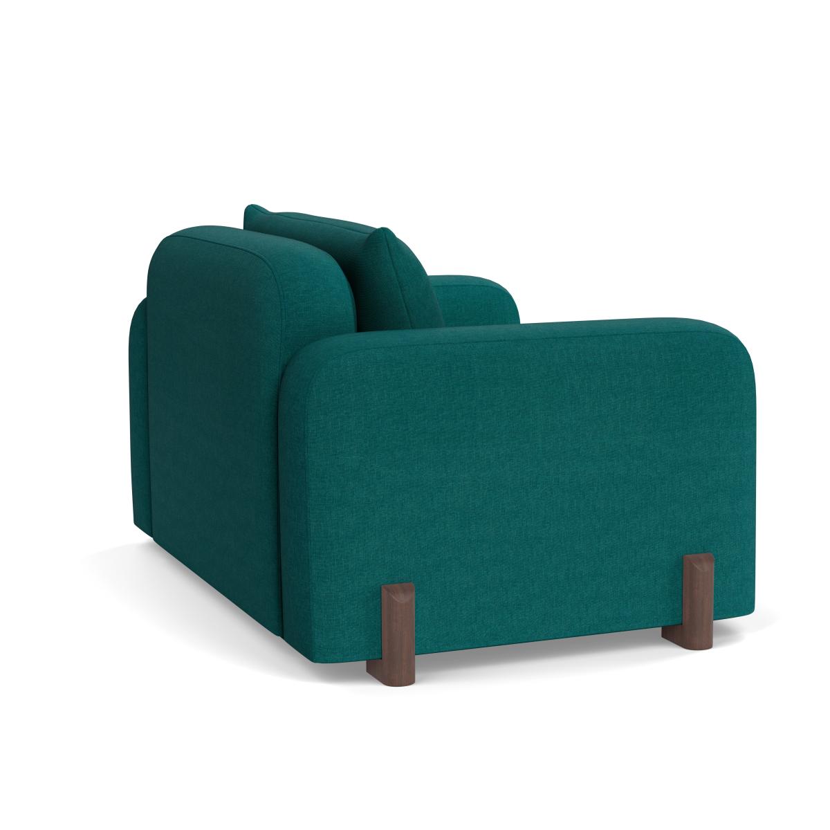 Heal's Nuvola Loveseat Brushed Cotton Pine Walnut Stained Feet – image 4