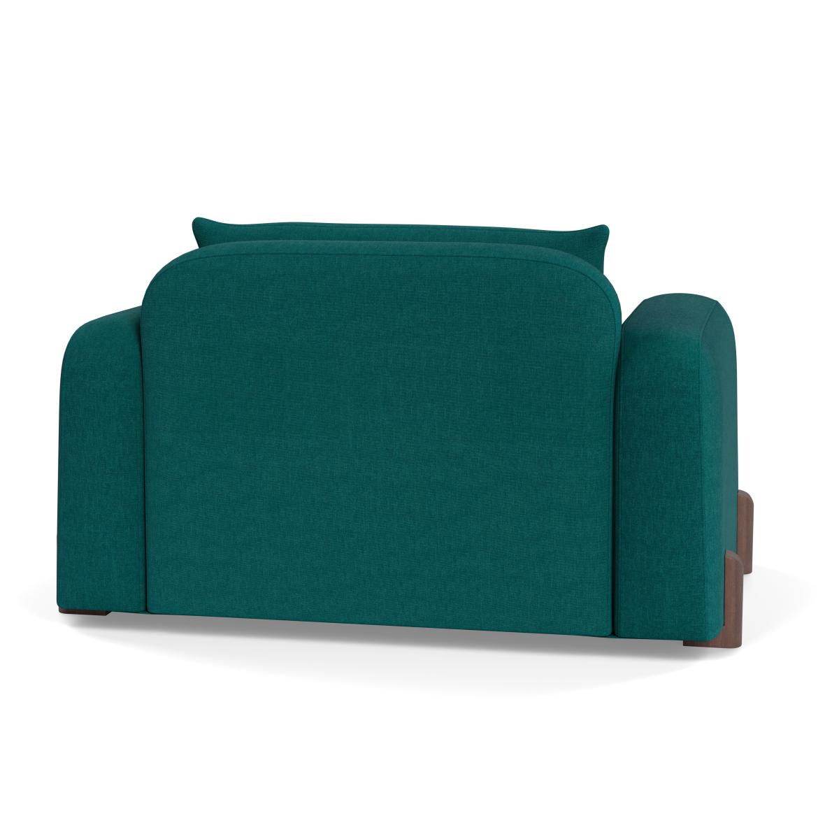 Heal's Nuvola Loveseat Brushed Cotton Pine Walnut Stained Feet – image 5