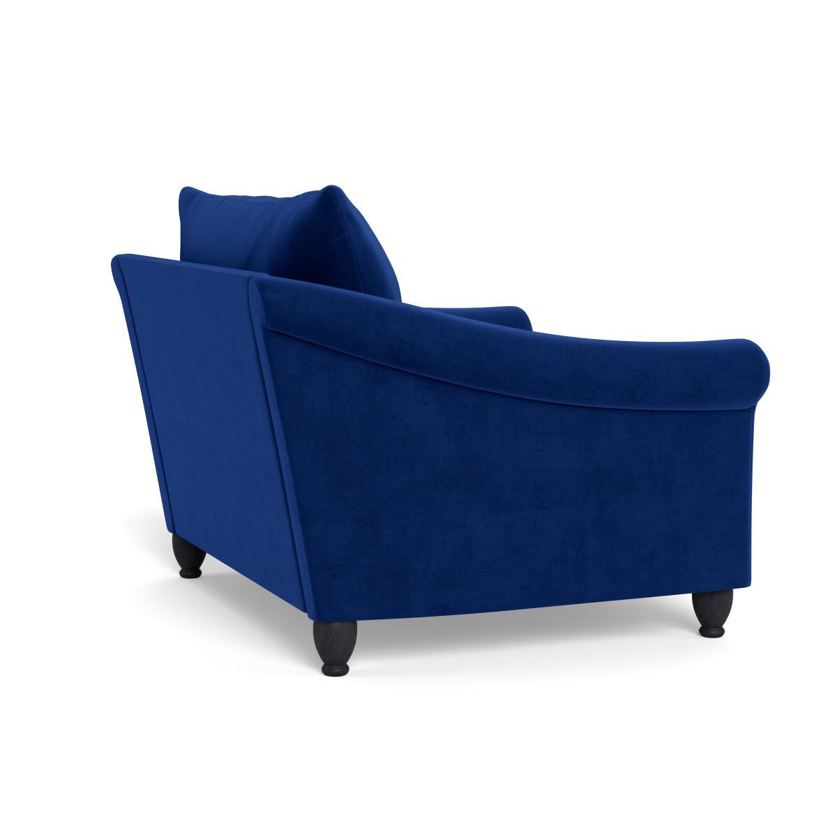 Heal's Devon Loveseat Smart Luxe Velvet Azure Walnut Stain Beech Feet - Heal's UK Furniture – image 4