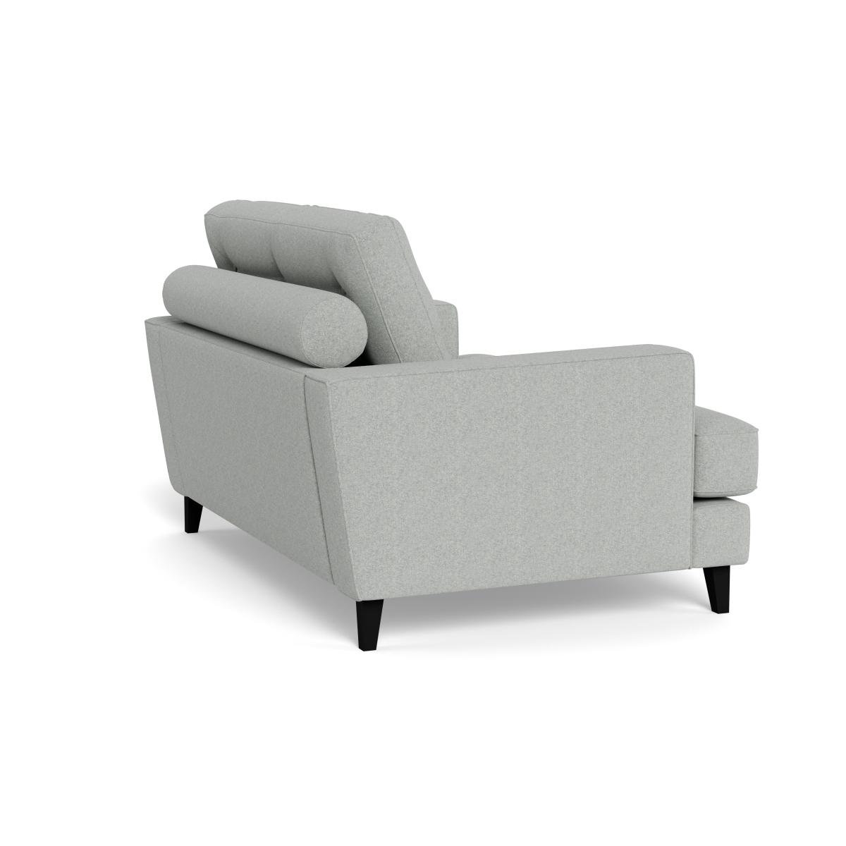 Heal's Mistral Loveseat Melton Wool Limestone Black Feet – image 5