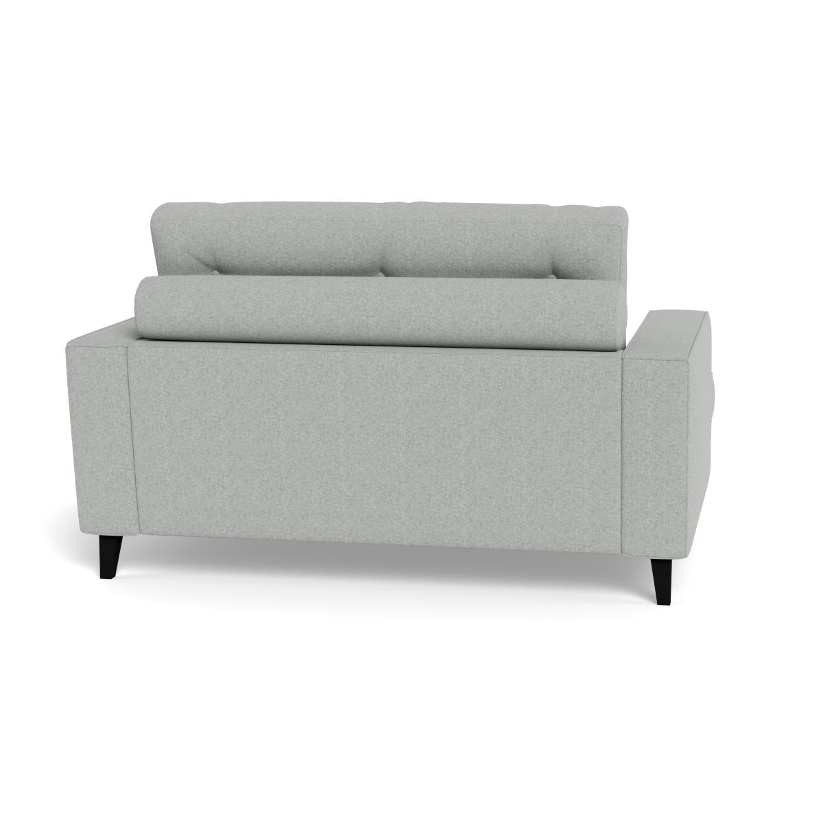Heal's Mistral Loveseat Melton Wool Limestone Black Feet – image 6