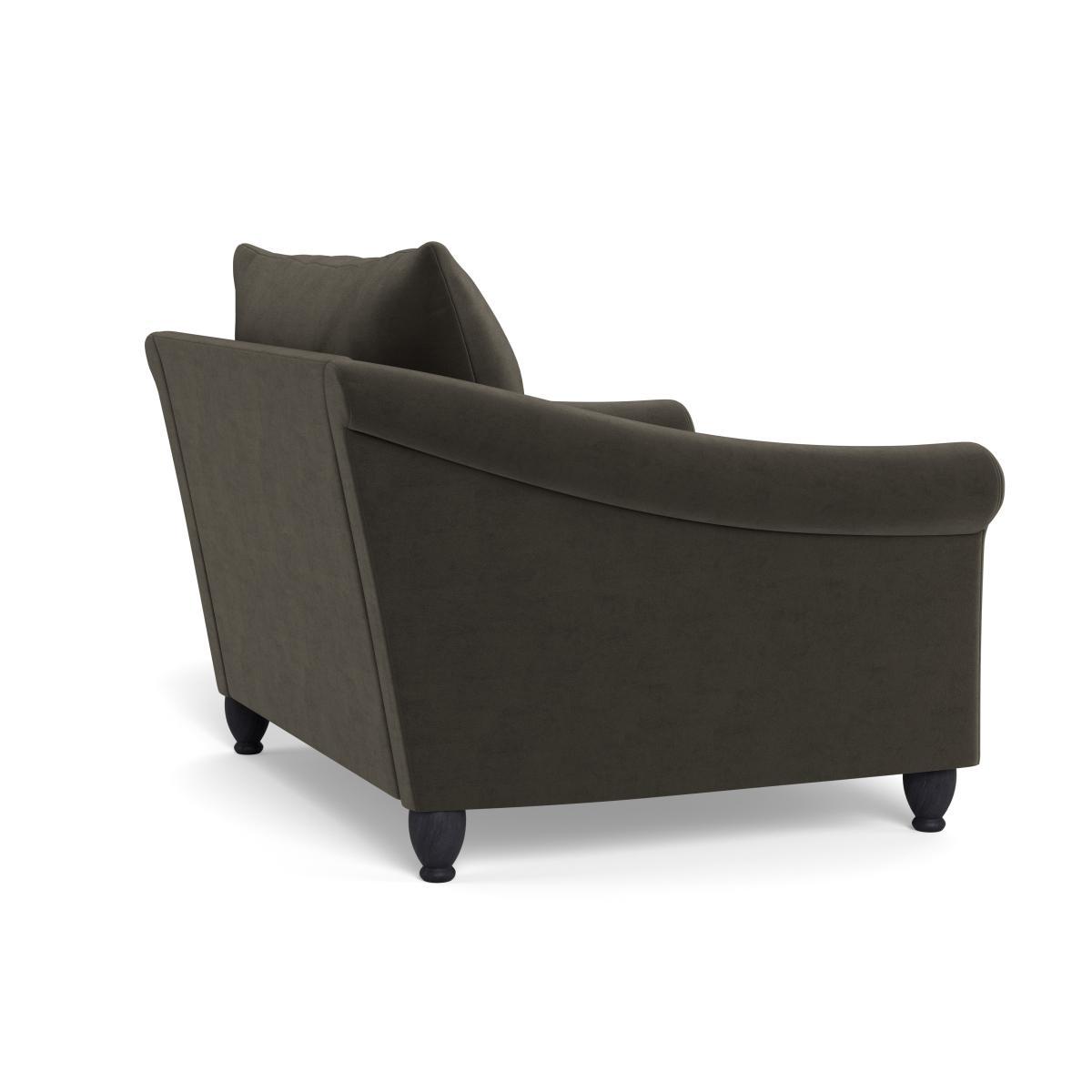Heal's Devon Loveseat Velvet Charcoal Walnut Stain Beech Feet - Heal's UK Furniture – image 4