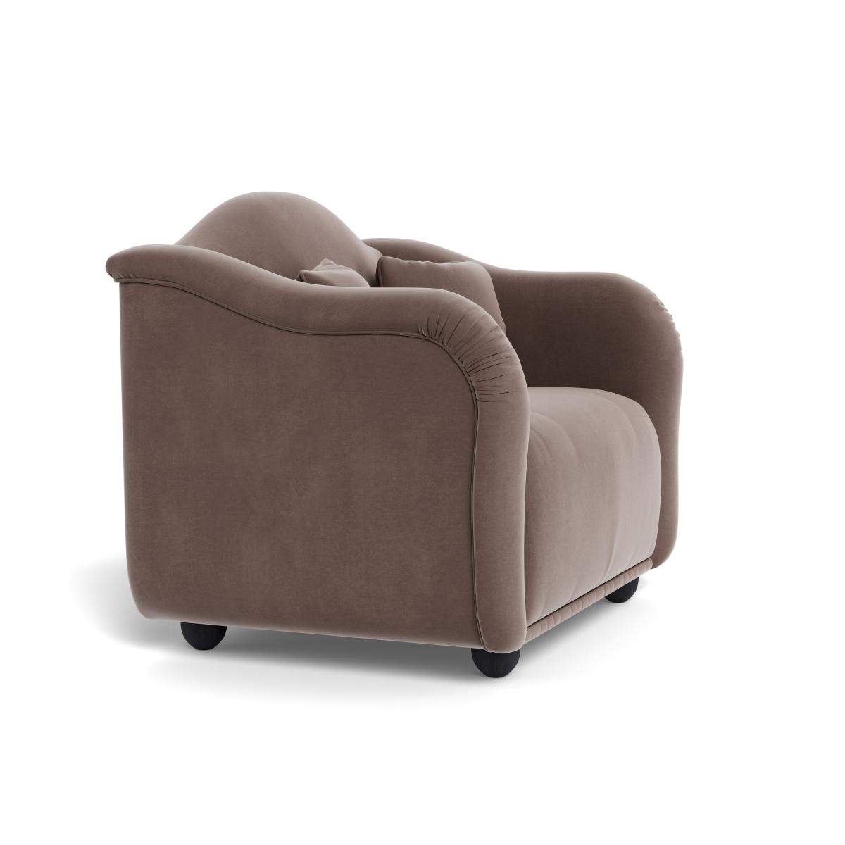 Heal's Tetbury Loveseat Smart Velvet Mouse Black Beech Feet – image 3