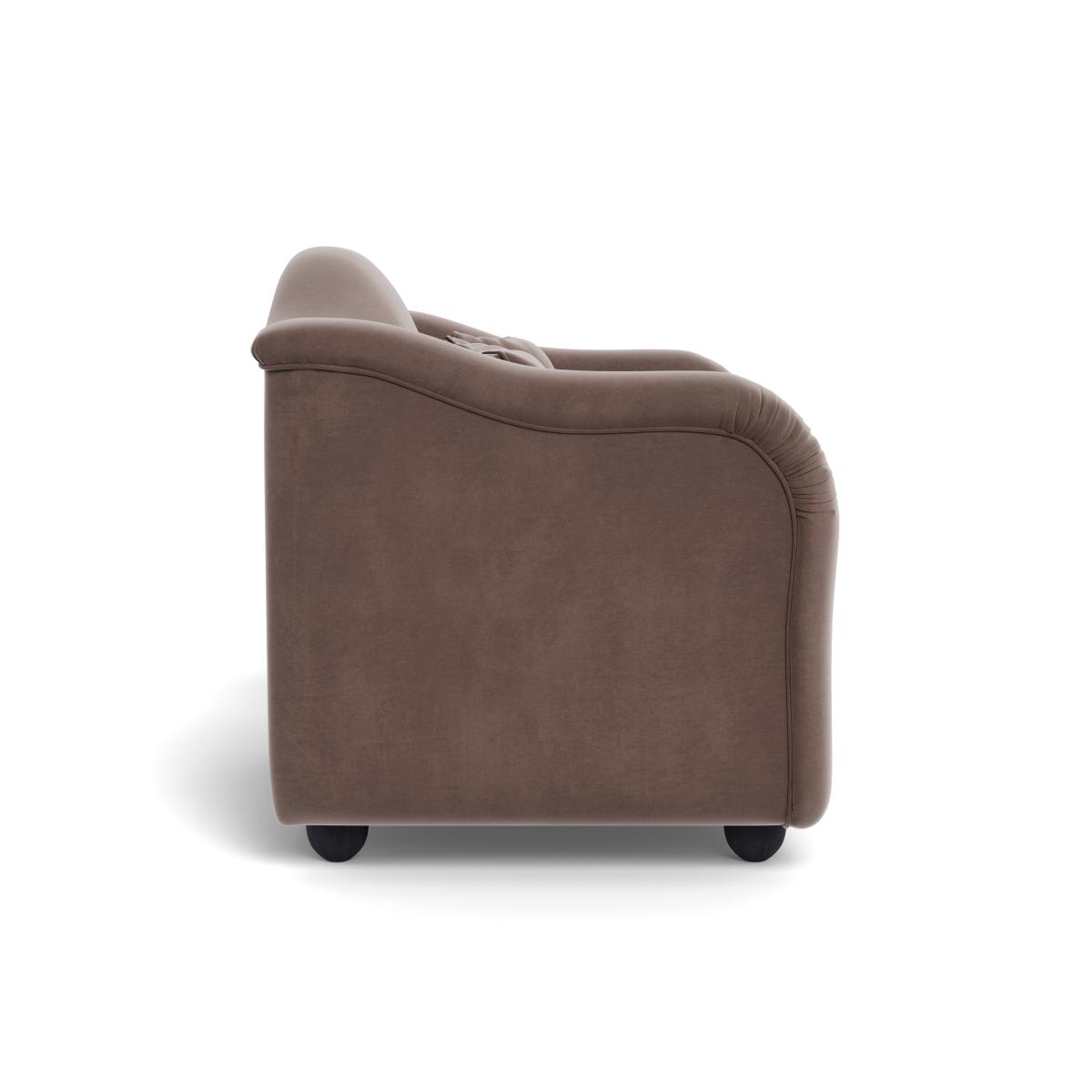 Heal's Tetbury Loveseat Smart Velvet Mouse Black Beech Feet – image 4
