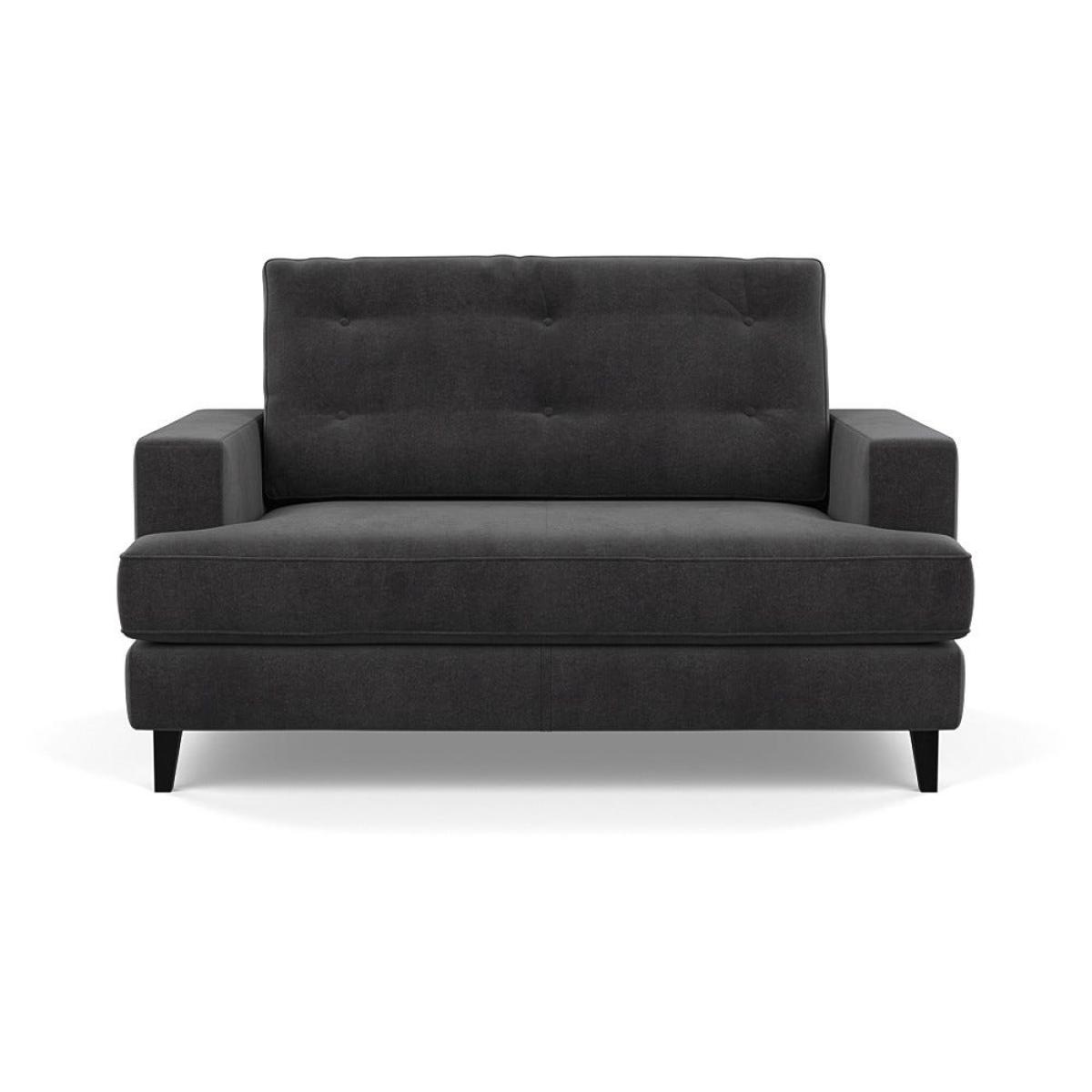 Heal's Mistral Loveseat Smart Luxe Velvet Nickel Black Feet – image 2