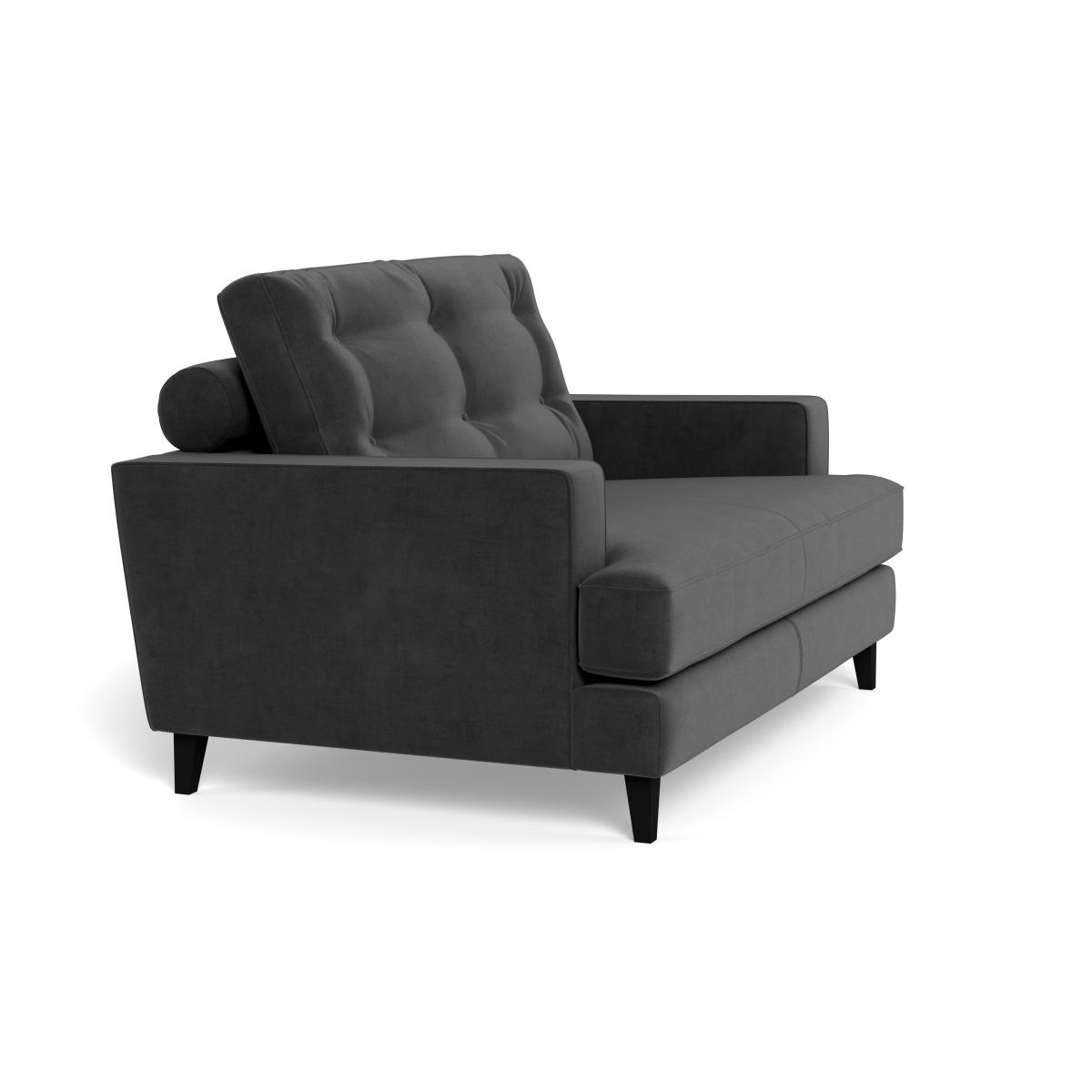 Heal's Mistral Loveseat Smart Luxe Velvet Nickel Black Feet – image 3