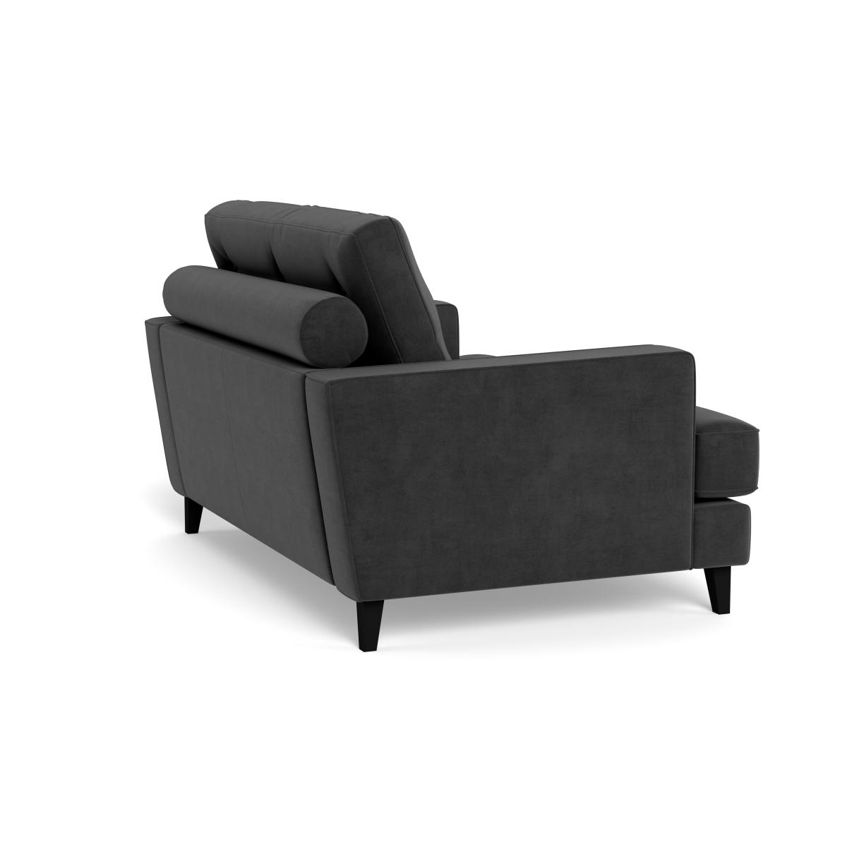 Heal's Mistral Loveseat Smart Luxe Velvet Nickel Black Feet – image 5