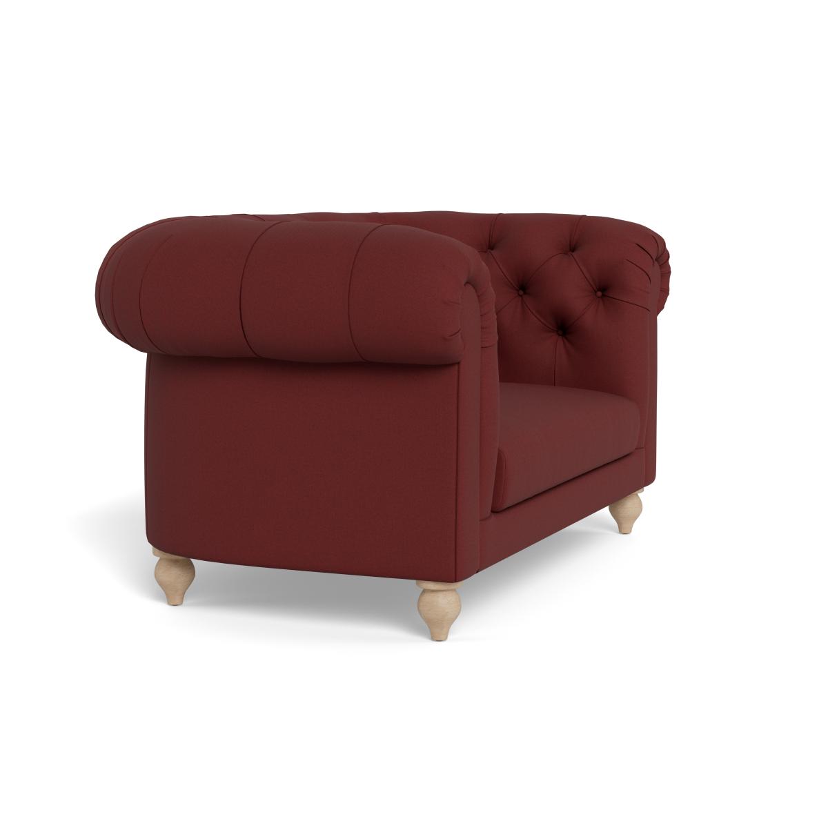 Heal's Fitzrovia Loveseat Capelo Linen-Cotton Etruscan Red Natural Feet – image 3