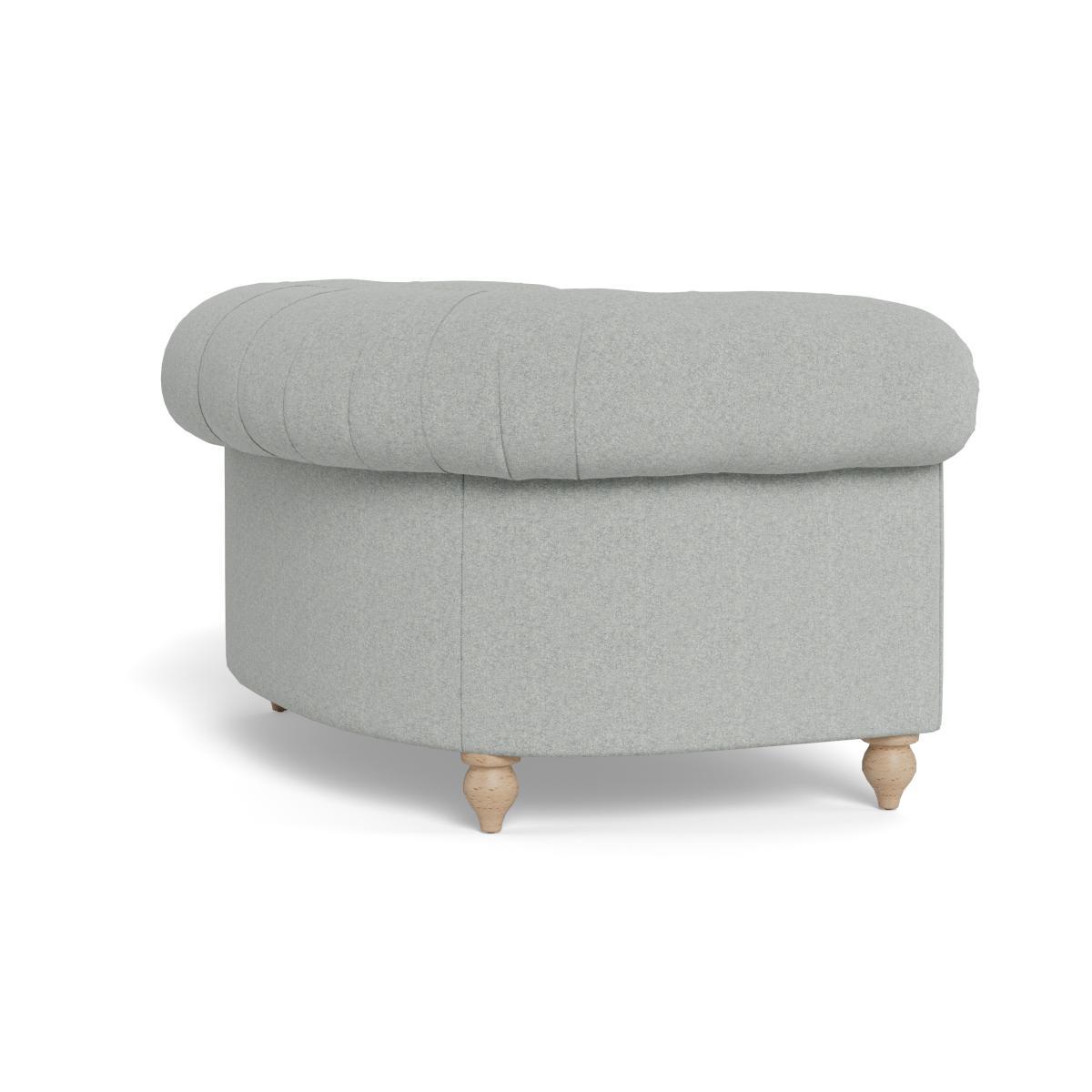 Heal's Fitzrovia Loveseat Melton Wool Limestone Natural Feet - Heal's UK Furniture – image 4
