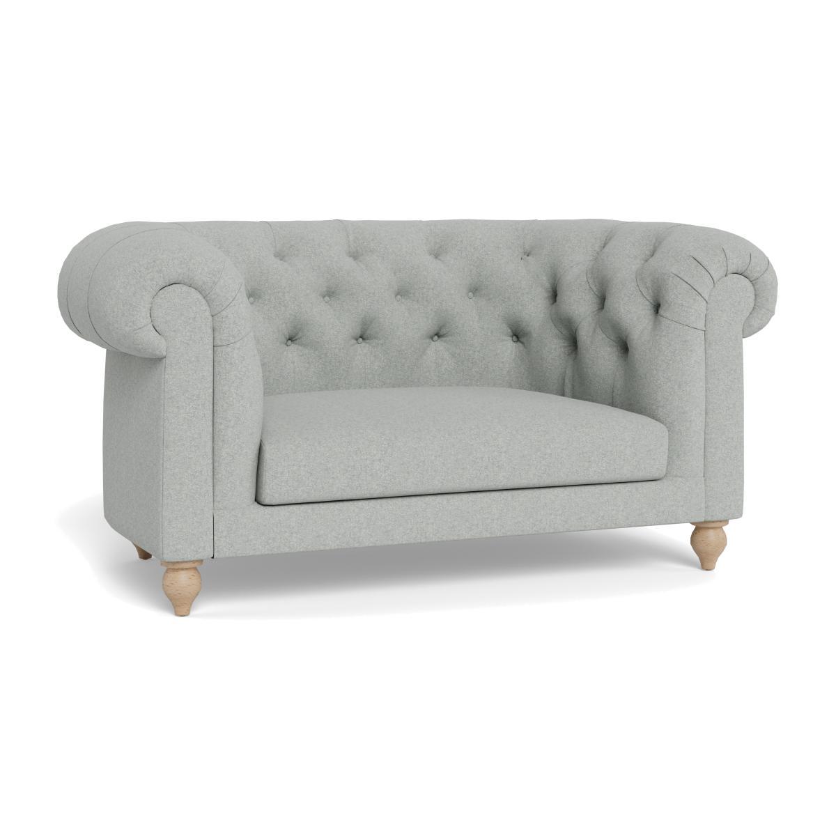Heal's Fitzrovia Loveseat Melton Wool Limestone Natural Feet - Heal's UK Furniture – image 1