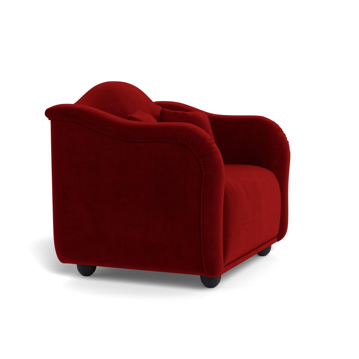 Heal's Tetbury Loveseat Smart Luxe Velvet Mulberry Natural Beech Feet – image 3
