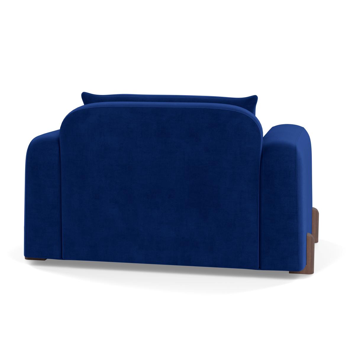 Heal's Nuvola Loveseat Smart Luxe Velvet Azure Walnut Stained Feet – image 5