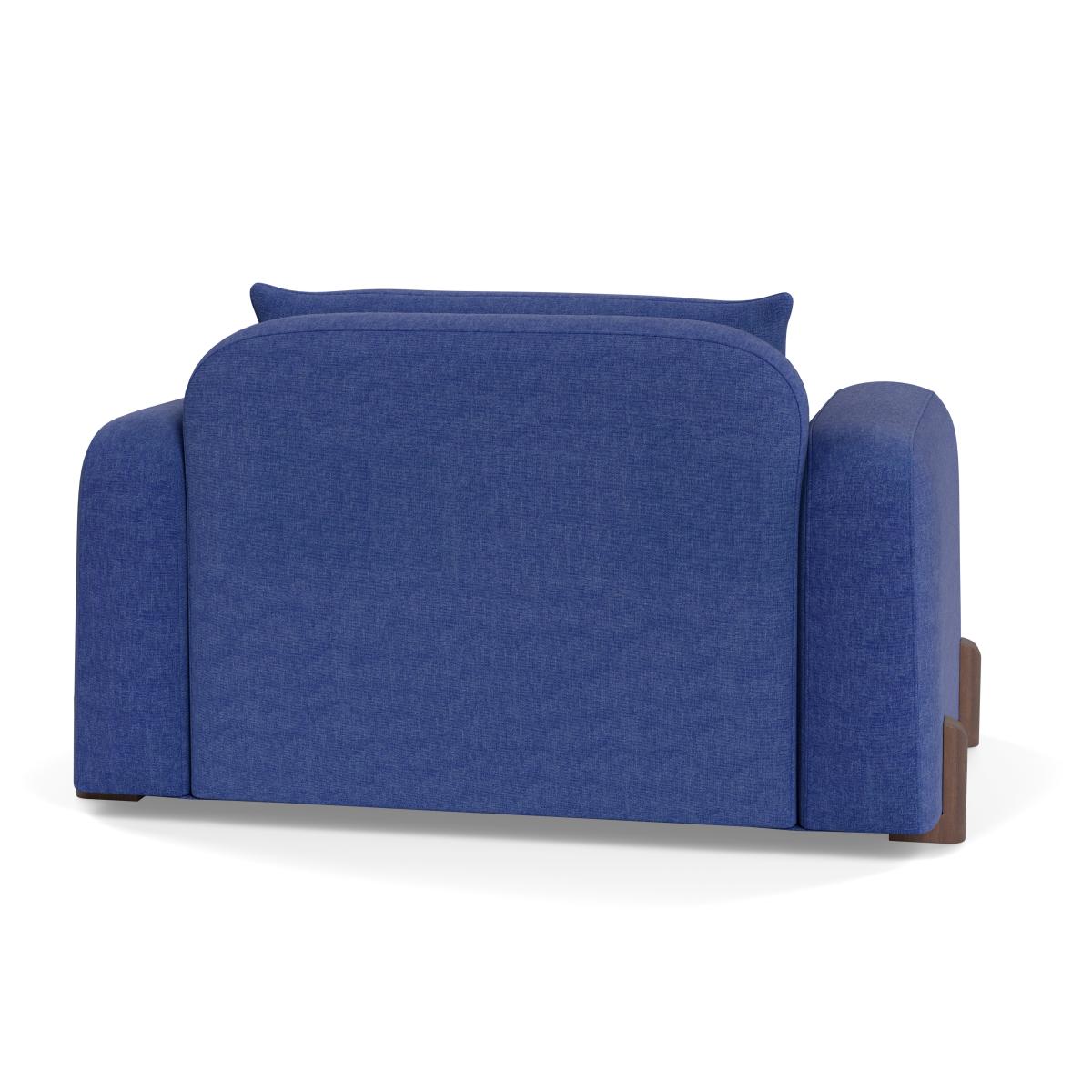 Heal's Nuvola Loveseat Brushed Cotton Cobalt Walnut Stained Feet – image 5