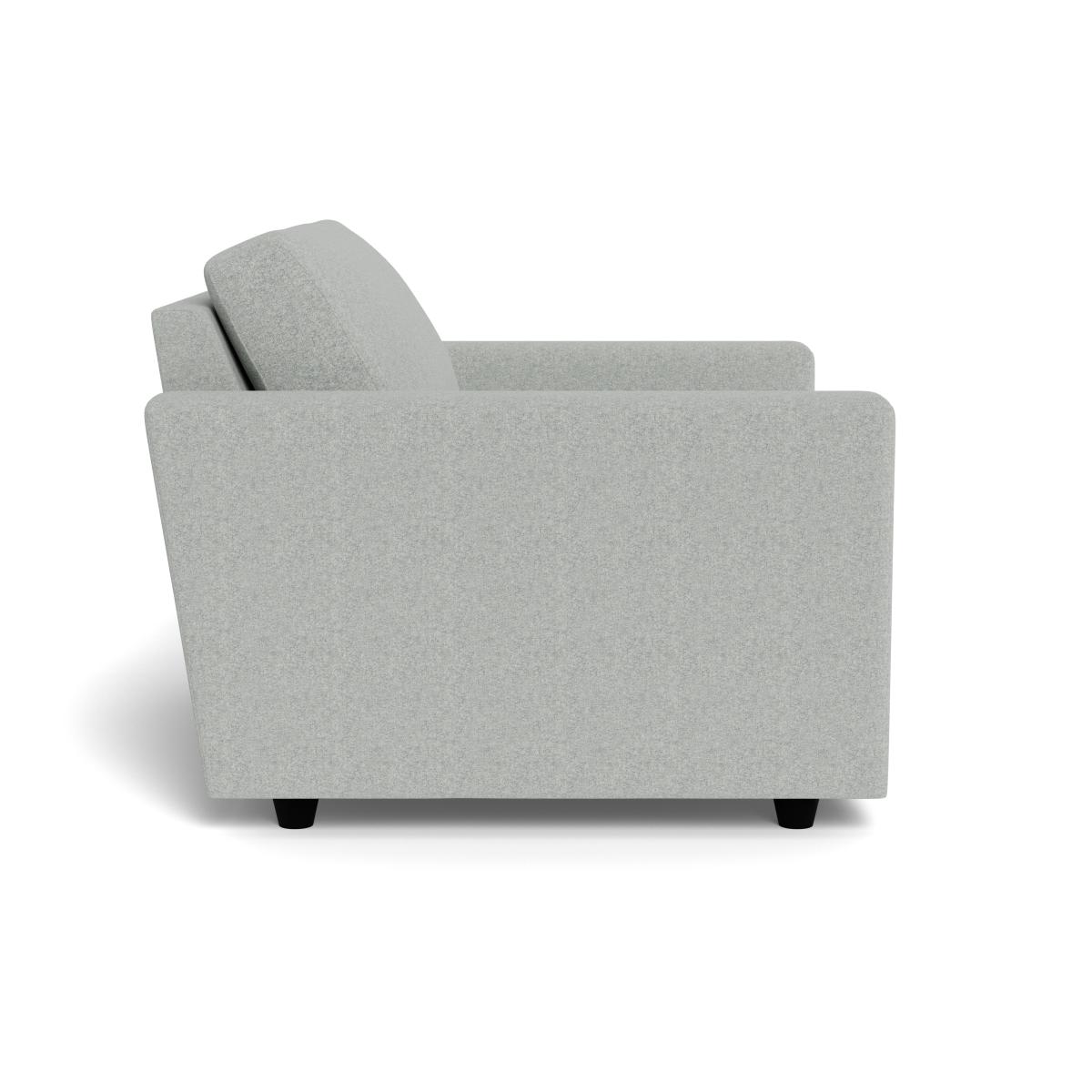 Heal's Nimbus Loveseat Melton Wool Limestone Black Feet – image 3