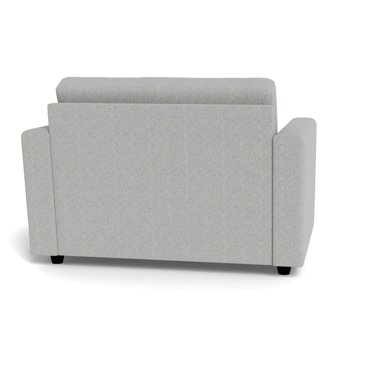 Heal's Nimbus Loveseat Melton Wool Limestone Black Feet – image 5