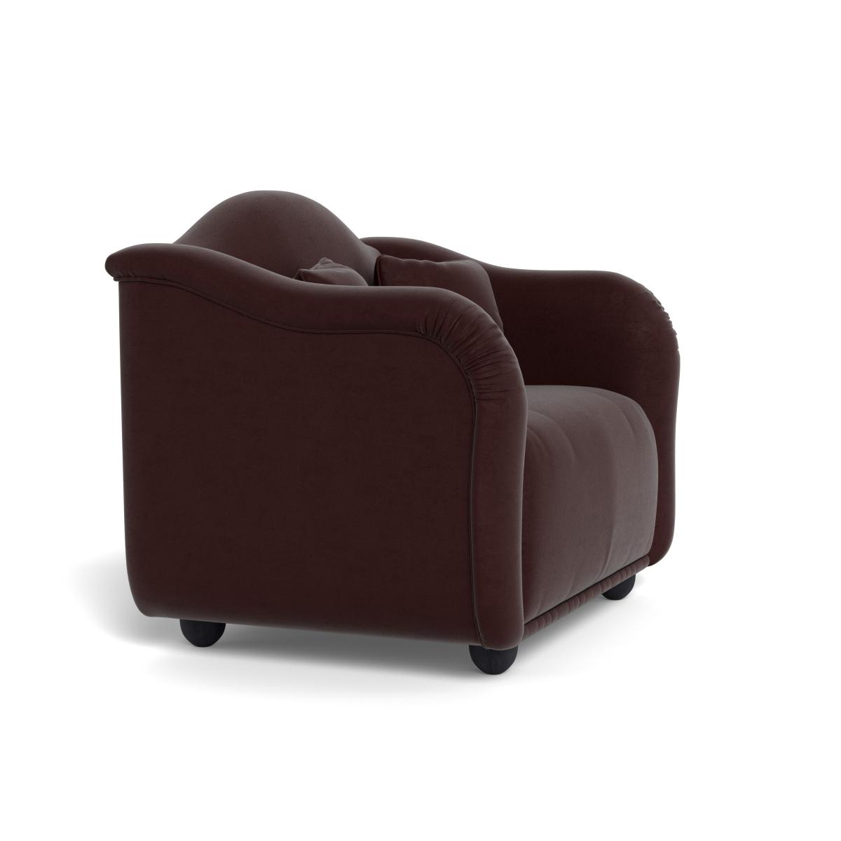 Heal's Tetbury Loveseat Smart Luxe Velvet Acorn Walnut Stained Beech Feet – image 3