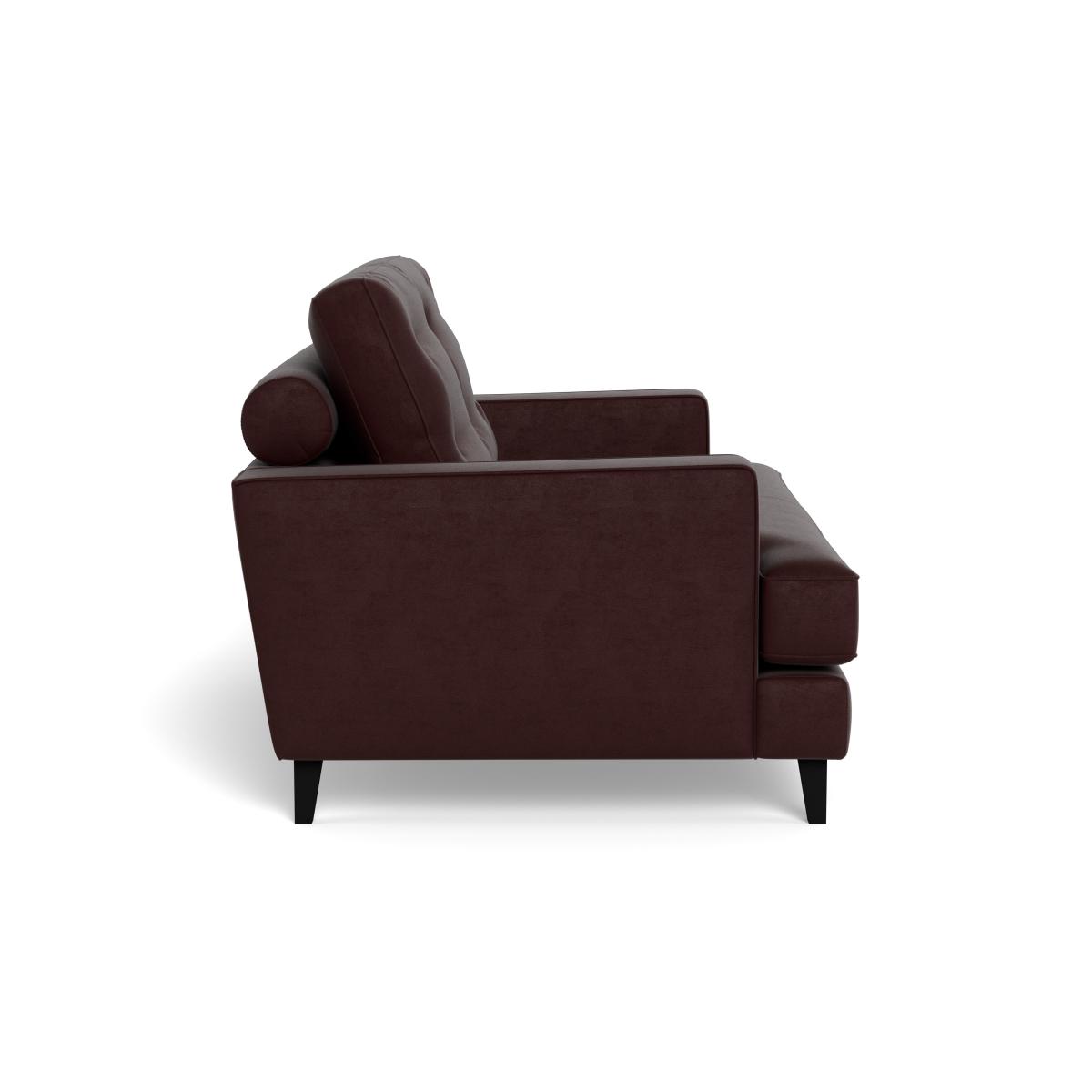 Heal's Mistral Loveseat Smart Luxe Velvet Acorn Black Beech Feet – image 4