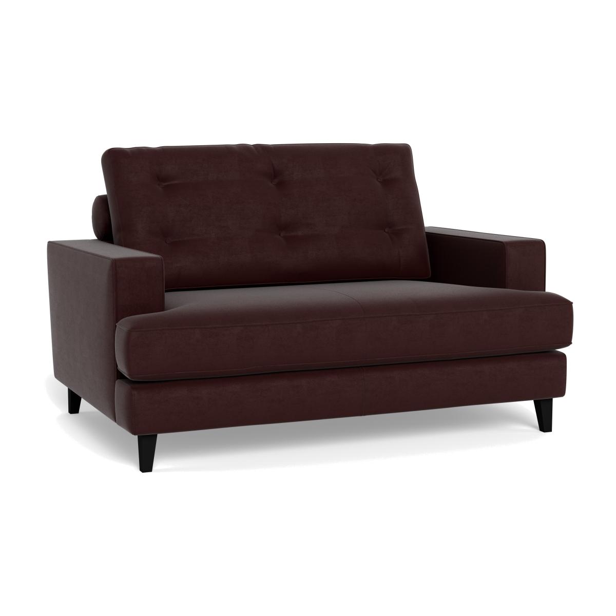 Heal's Mistral Loveseat Smart Luxe Velvet Acorn Black Beech Feet – image 1