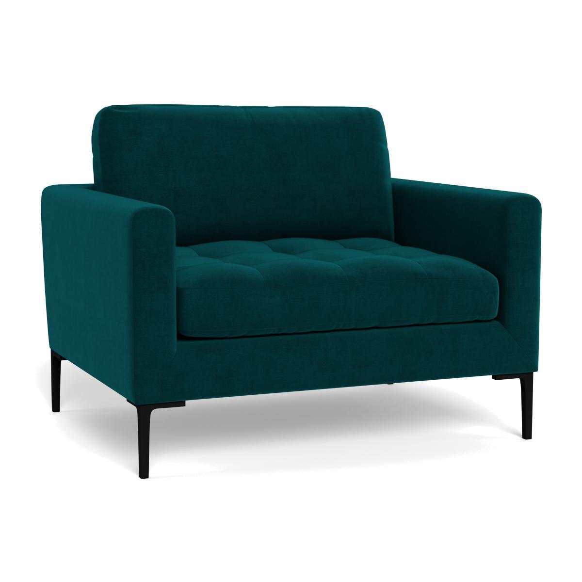 Heal's Eton Loveseat Smart Velvet Pacific Black - Heal's UK Furniture – image 1