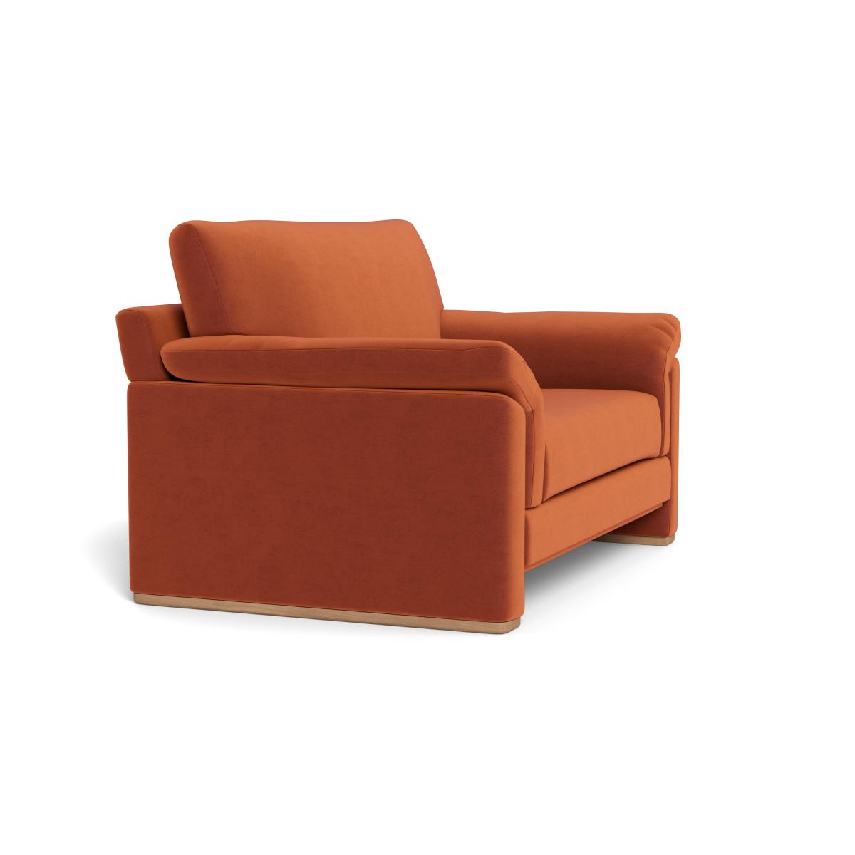 Heal's Paris II Loveseat Velvet Russet Natural Feet – image 2