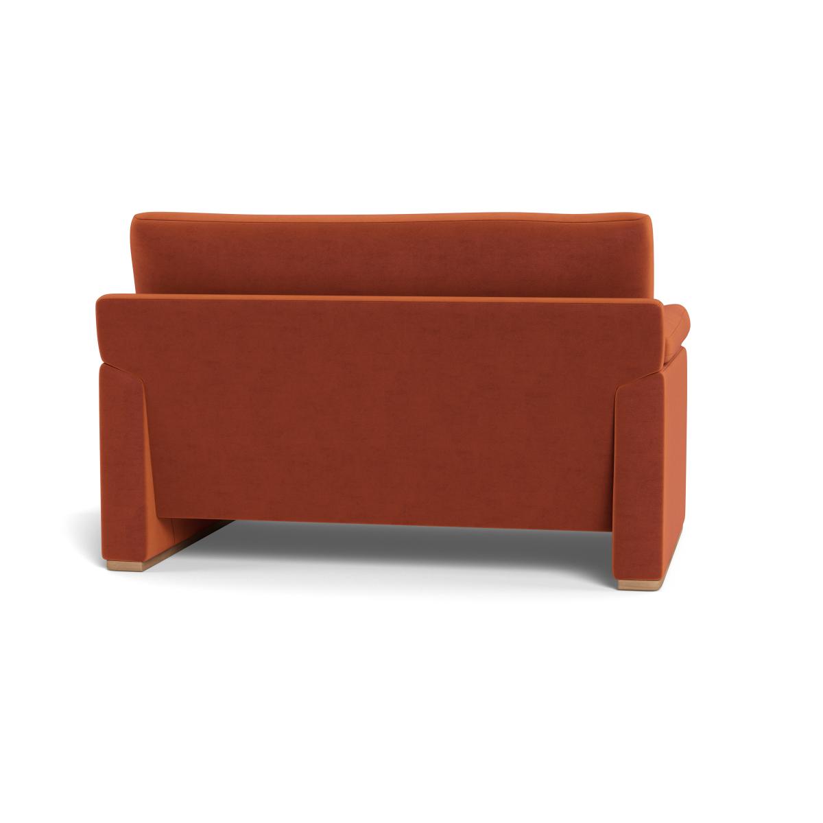 Heal's Paris II Loveseat Velvet Russet Natural Feet – image 5