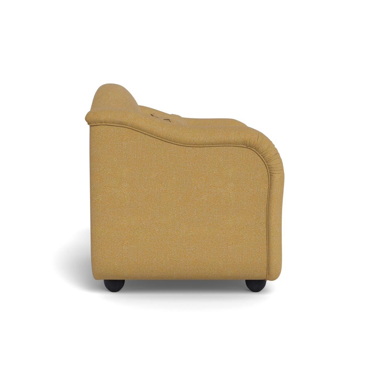 Heal's Tetbury Loveseat Boucle Tweed Citrine Black Beech Feet – image 3