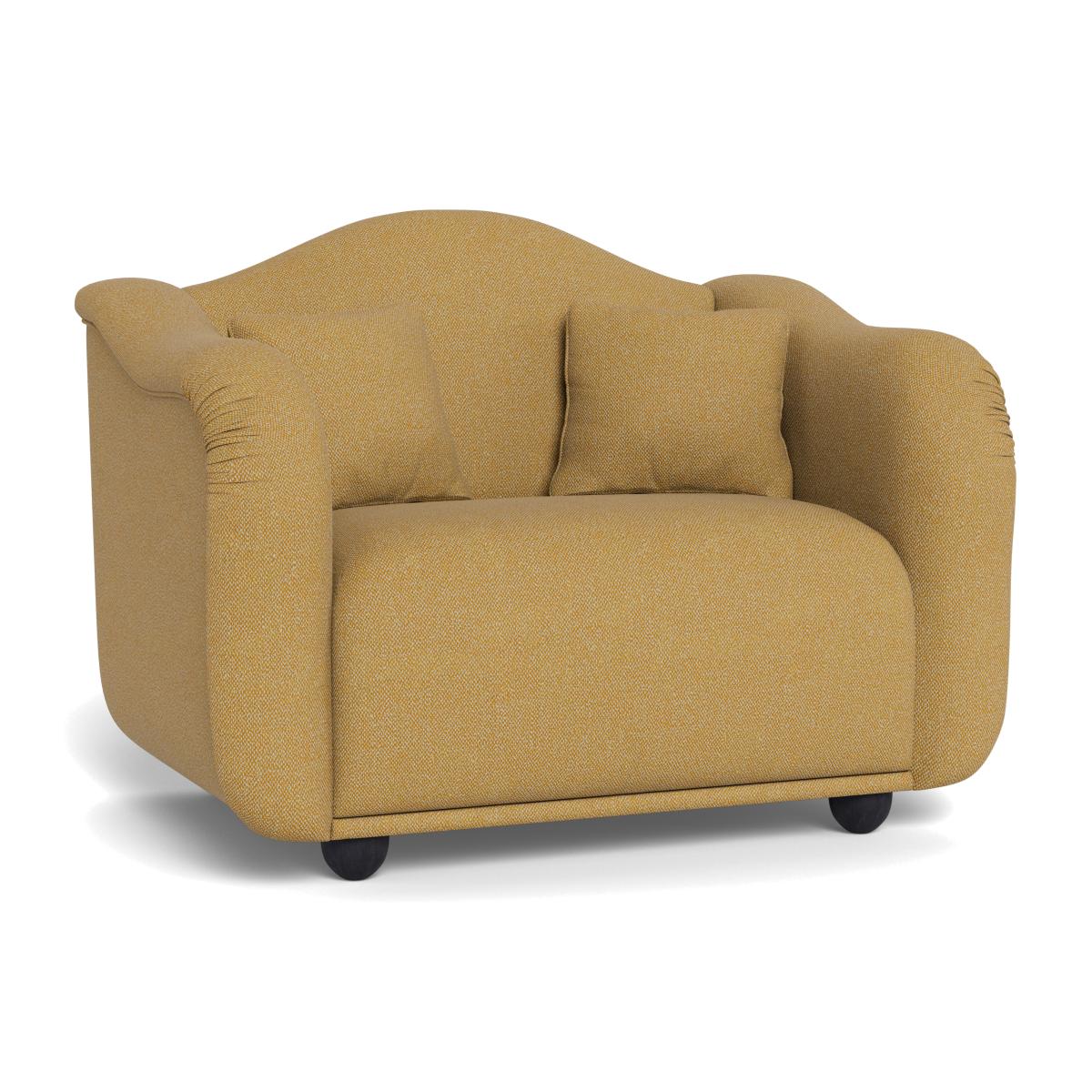 Heal's Tetbury Loveseat Boucle Tweed Citrine Black Beech Feet – image 1