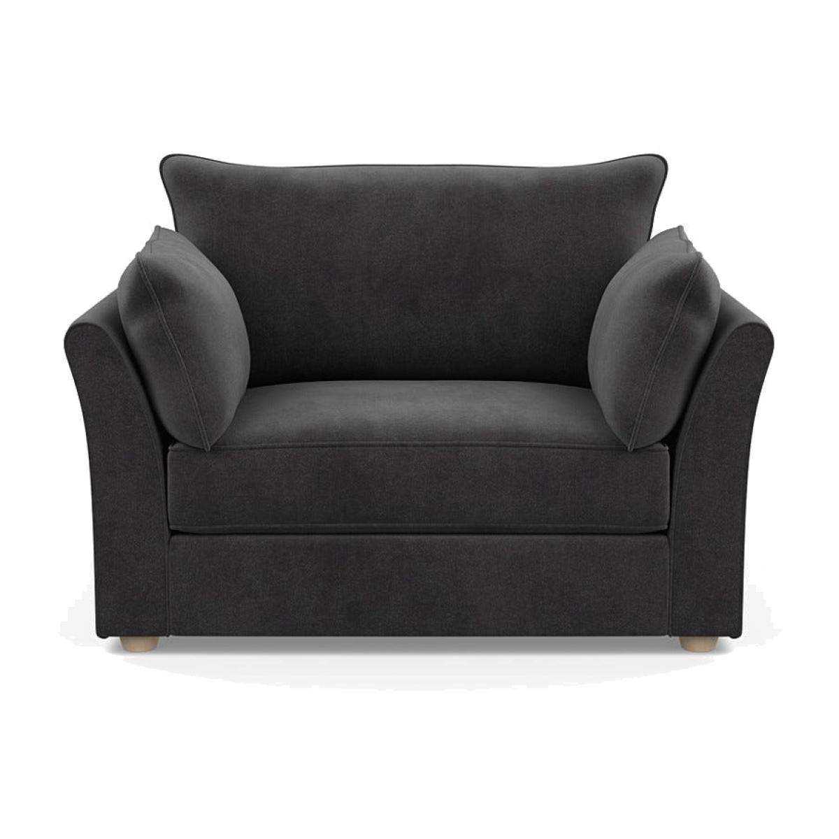 Heal's Tailor Loveseat Smart Luxe Velvet Nickel Natural Beech Feet