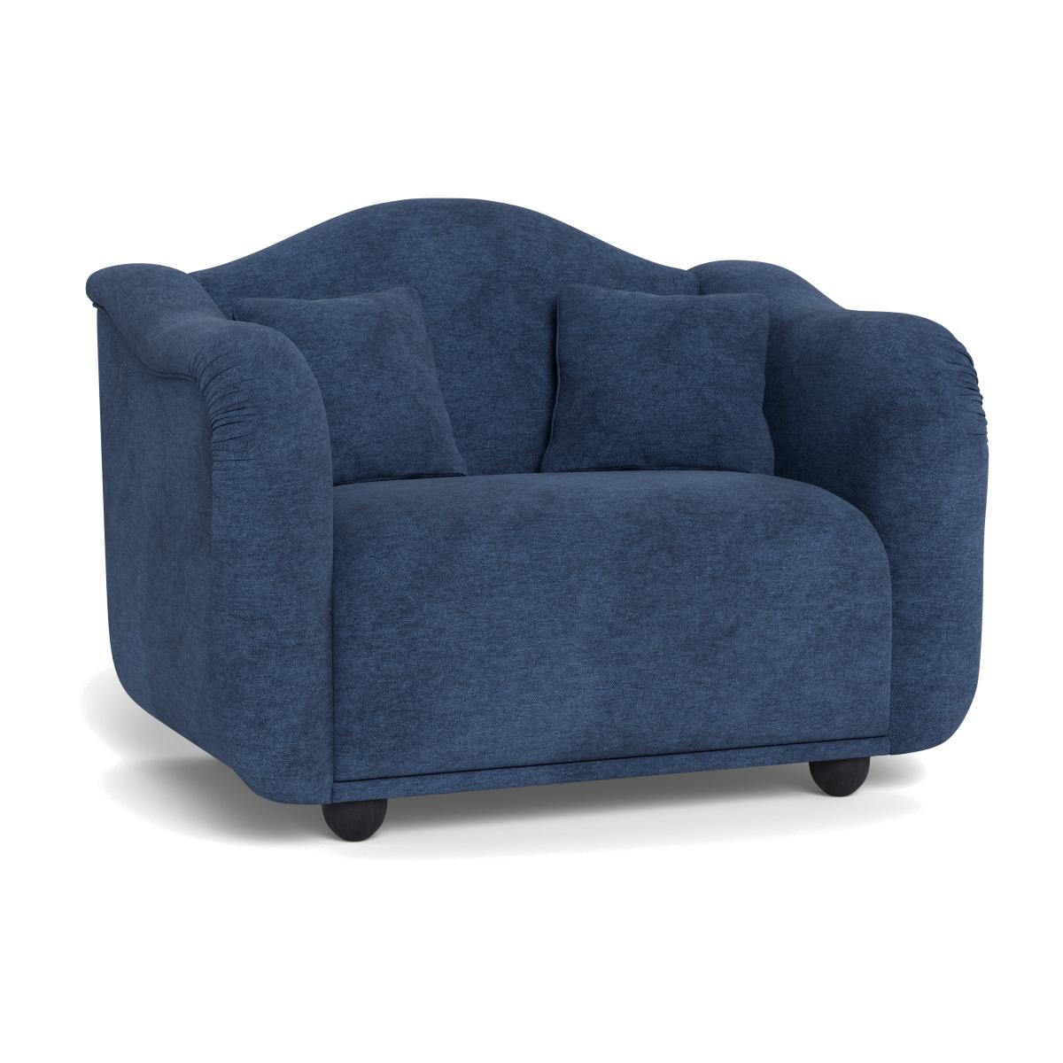 Heal's Tetbury Loveseat Broad Weave Lagoon Black Beech Feet – image 1
