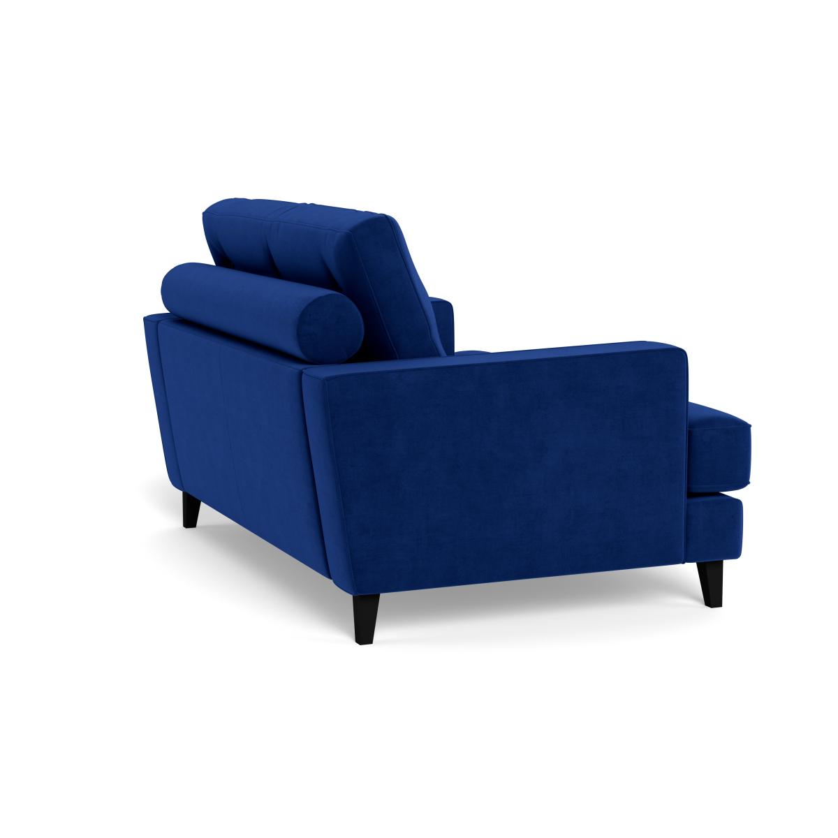 Heal's Mistral Loveseat Smart Luxe Velvet Azure Black Feet – image 5