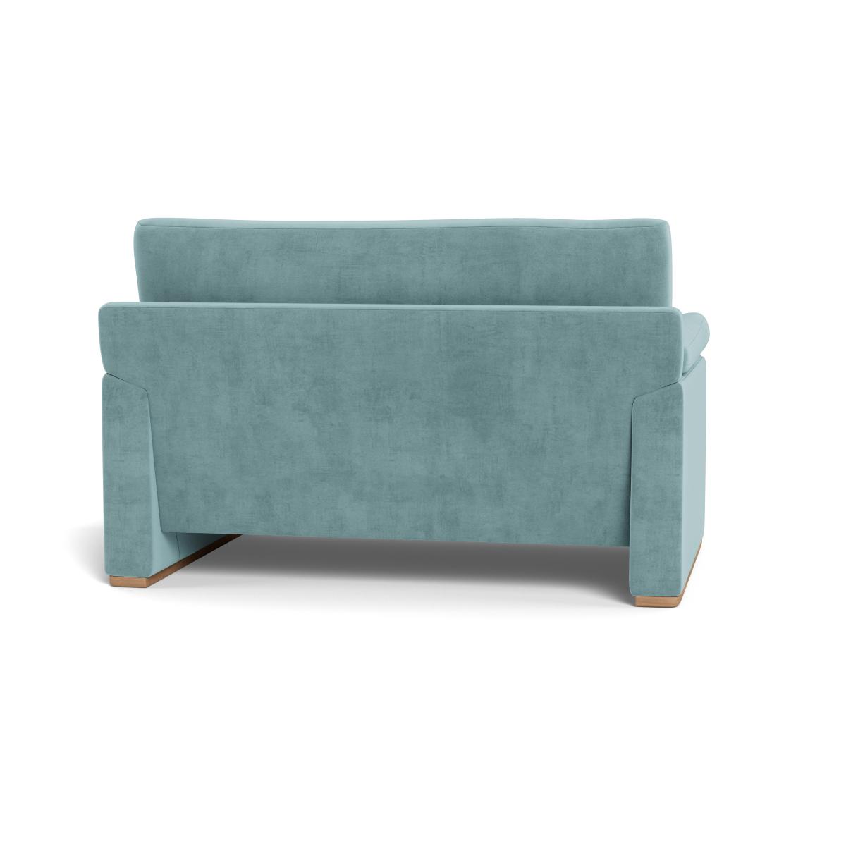 Heal's Paris II Loveseat Smart Luxe Velvet Mineral Blue Natural Feet – image 6
