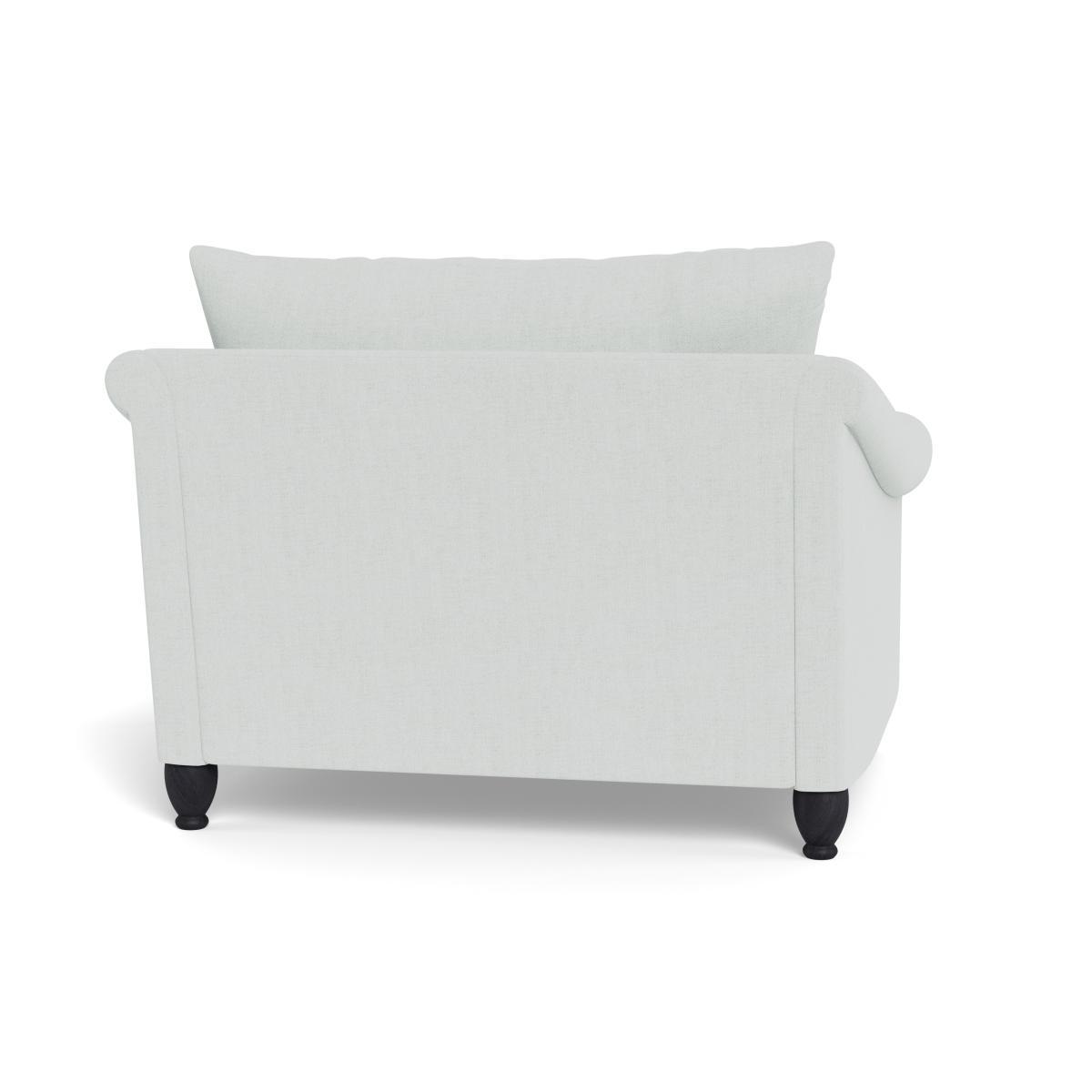 Heal's Devon Loveseat Broad Weave Tin Walnut Stain Beech Feet - Heal's UK Furniture – image 5
