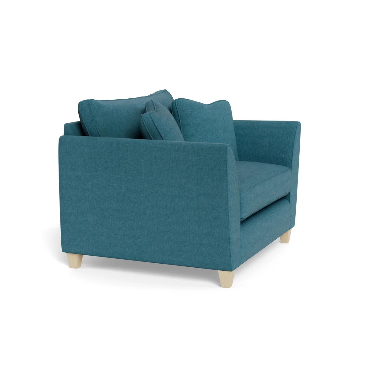 Heal's Torino Loveseat Brushed Cotton Cadet Black Feet - Heal's UK Furniture – image 2