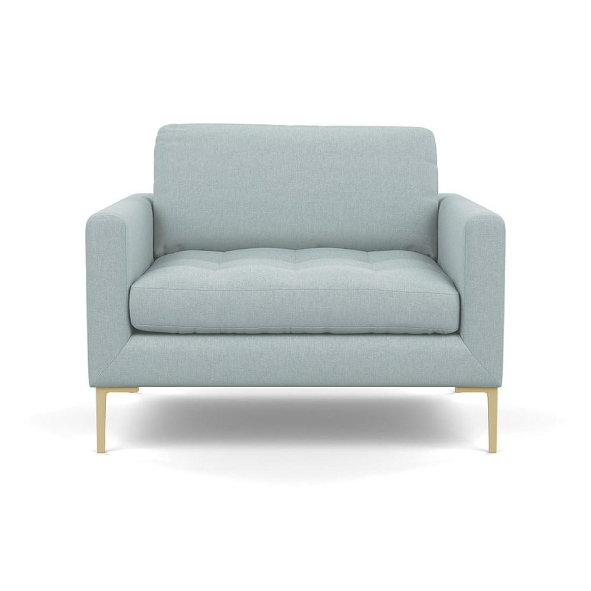 Heal's Eton Loveseat Brushed Cotton Mist Brass Feet – image 2