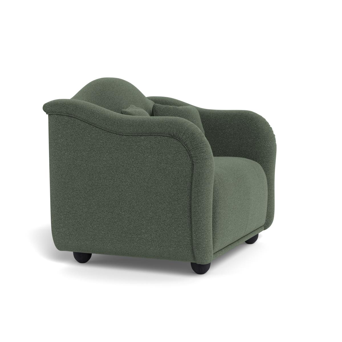 Heal's Tetbury Loveseat Brushed Cotton Mist Walnut Stained Beech Feet – image 3