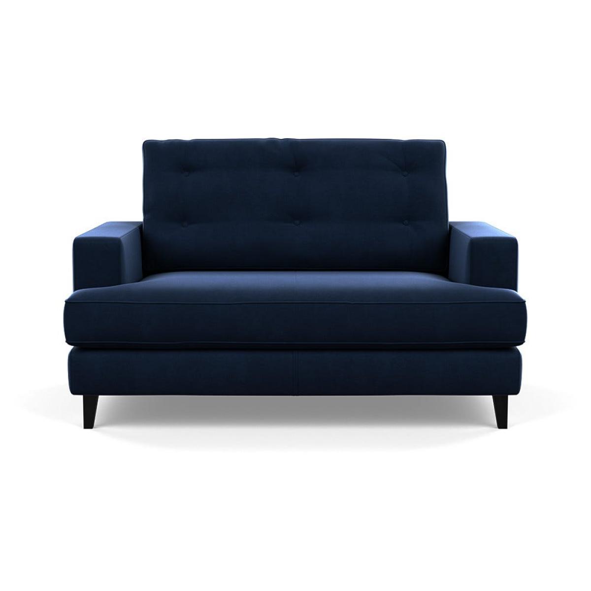 Heal's Mistral Loveseat Smart Velvet Dusk Black Feet – image 2