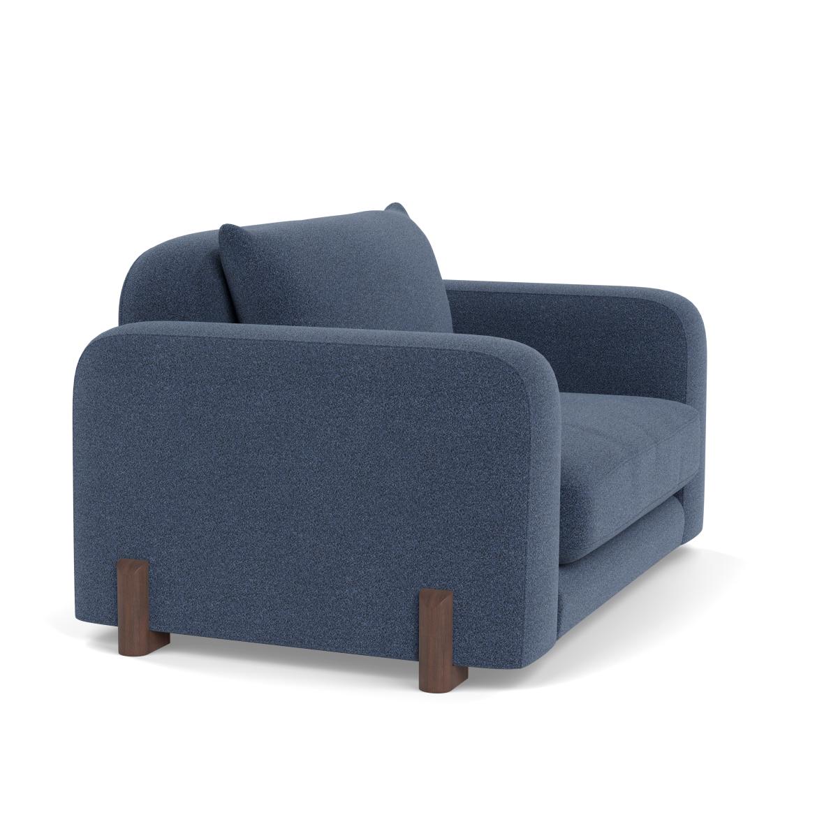 Heal's Nuvola Loveseat Boucle Indigo Walnut Stained Feet – image 2