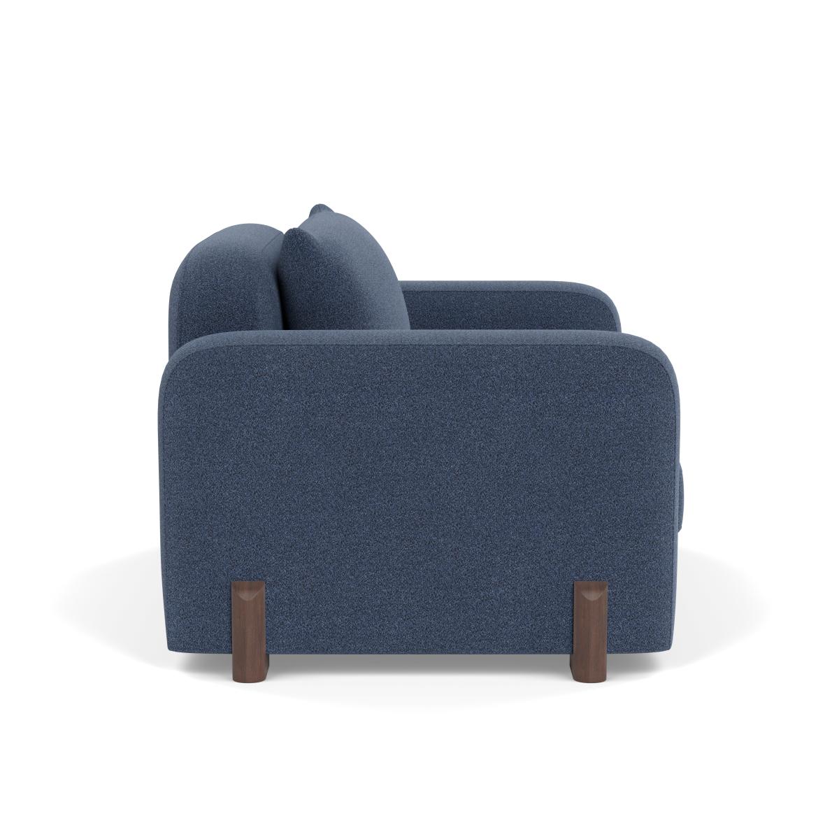 Heal's Nuvola Loveseat Boucle Indigo Walnut Stained Feet – image 3