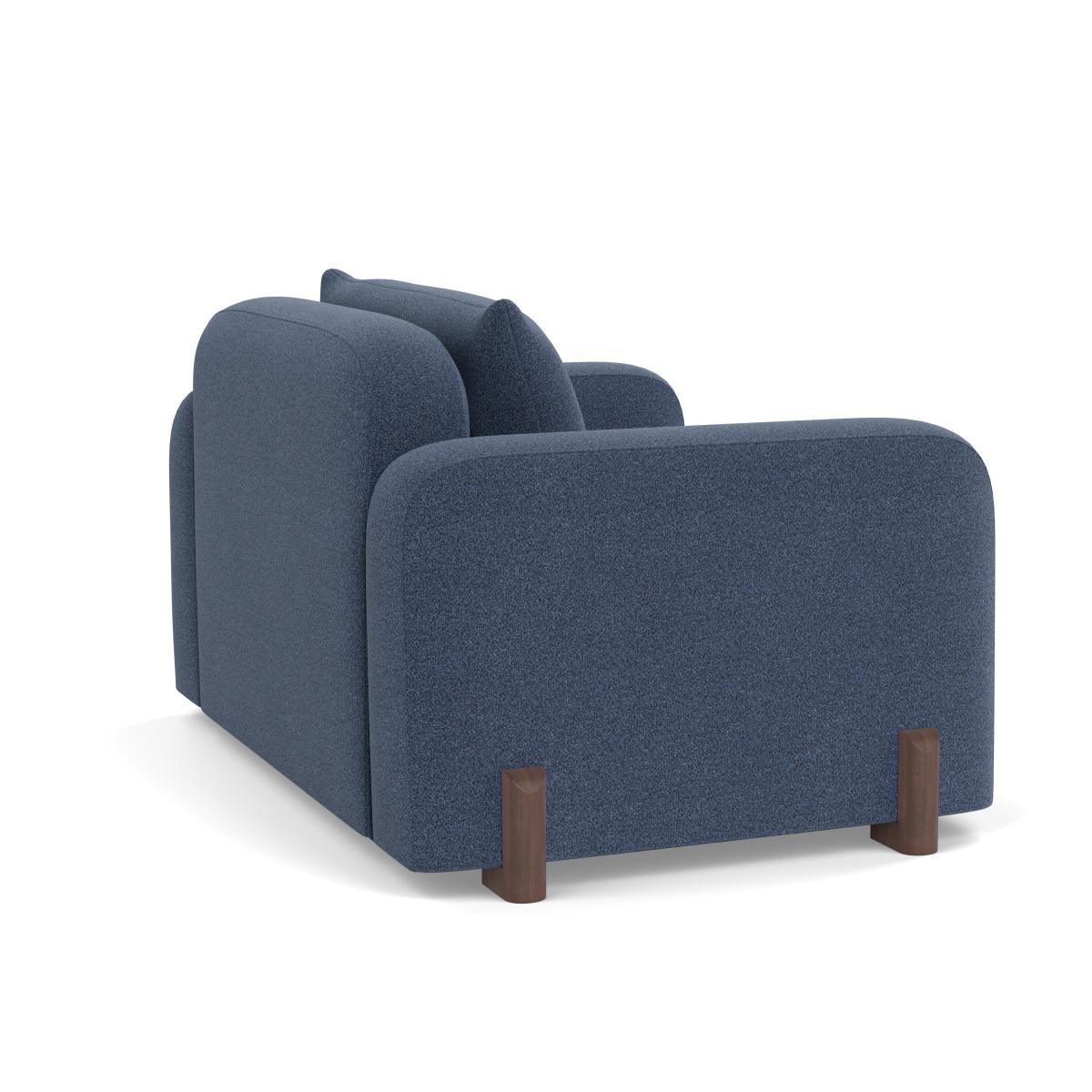 Heal's Nuvola Loveseat Boucle Indigo Walnut Stained Feet – image 4