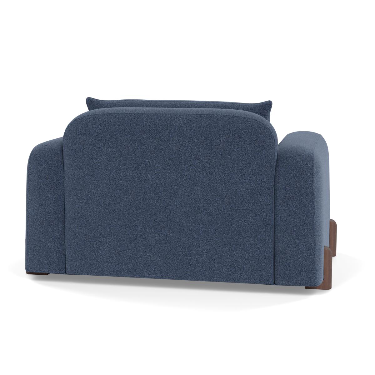 Heal's Nuvola Loveseat Boucle Indigo Walnut Stained Feet – image 5